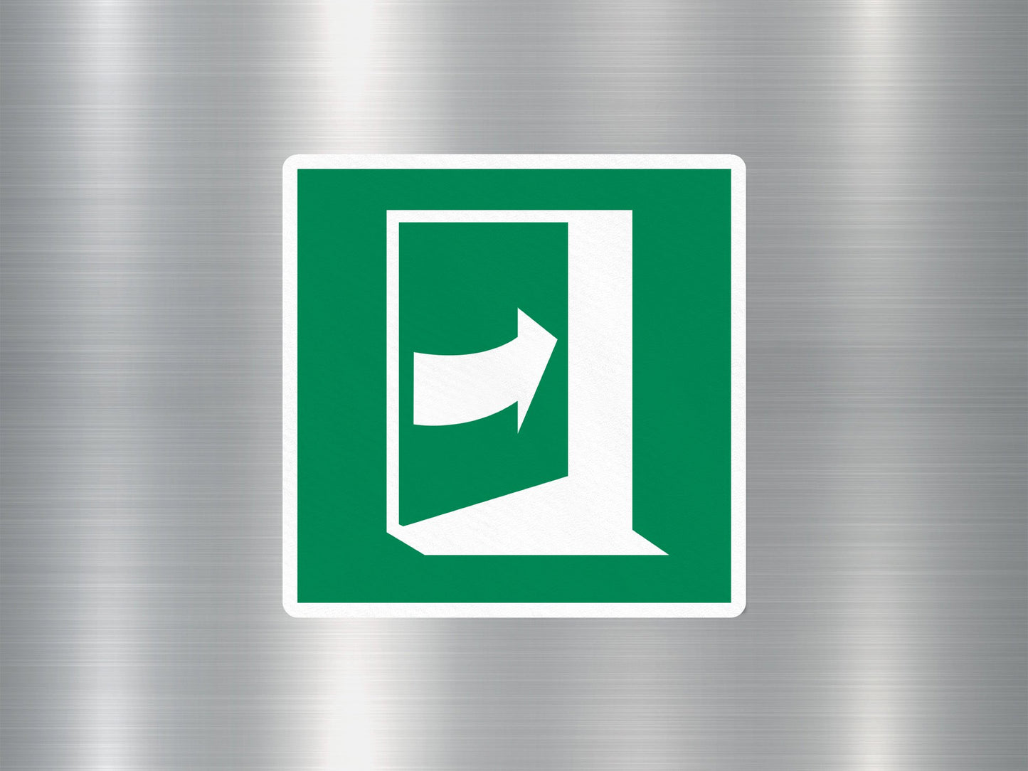 Wholesale Door Opens By Pushing on The Left Hand Side Sign Sticker
