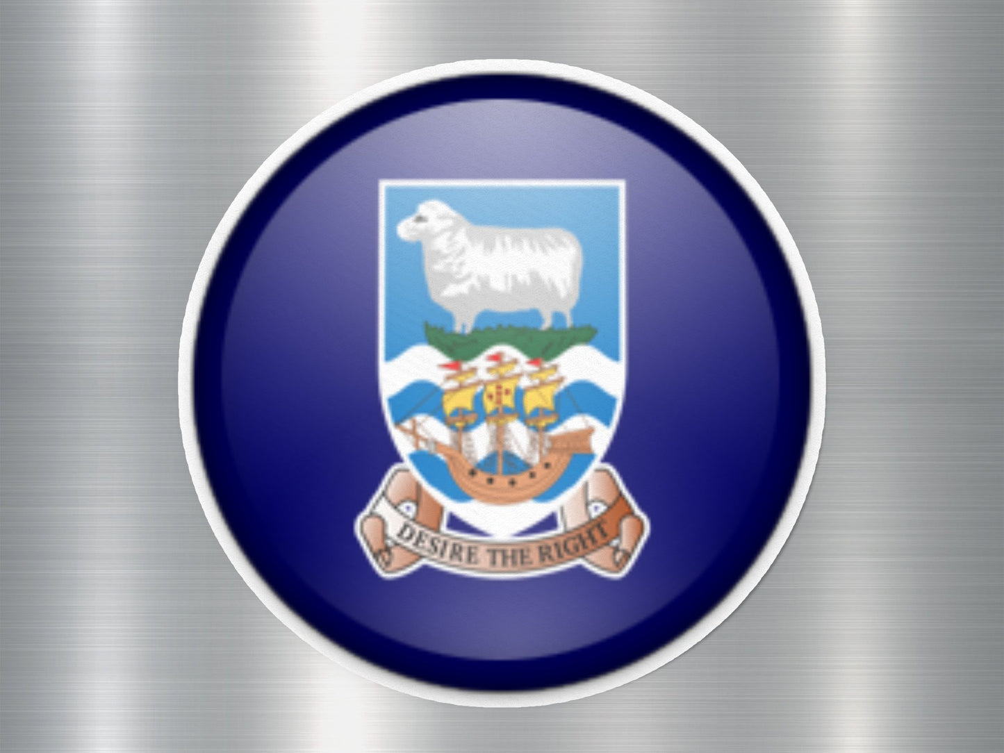 Wholesale Falkland islands Button Flag Sticker