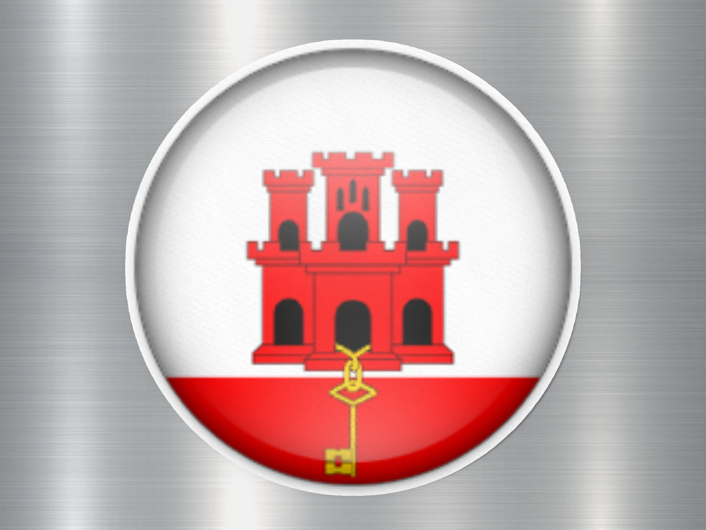 Wholesale Gibraltar Button Flag Sticker