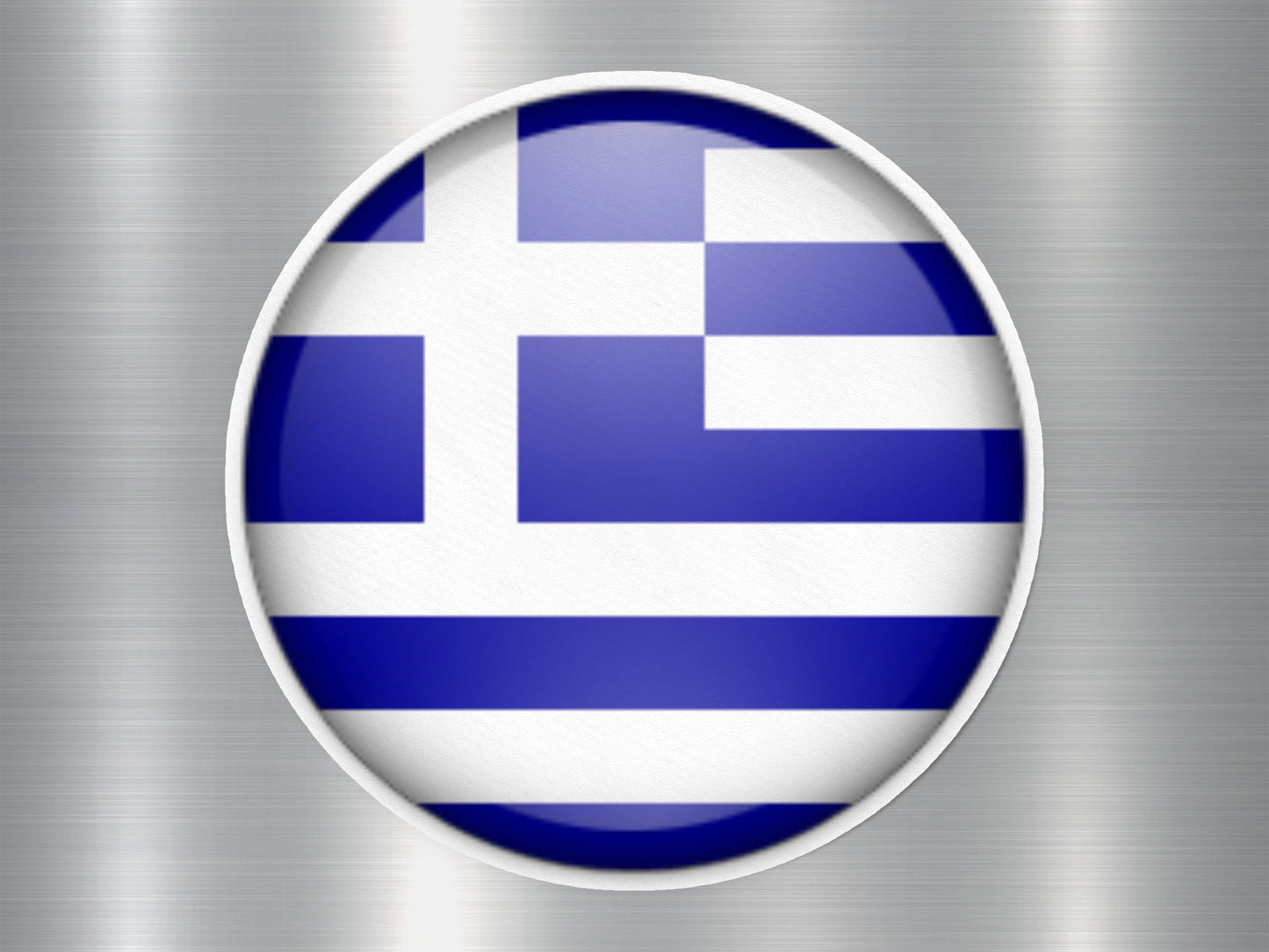Greek Button Flag Sticker