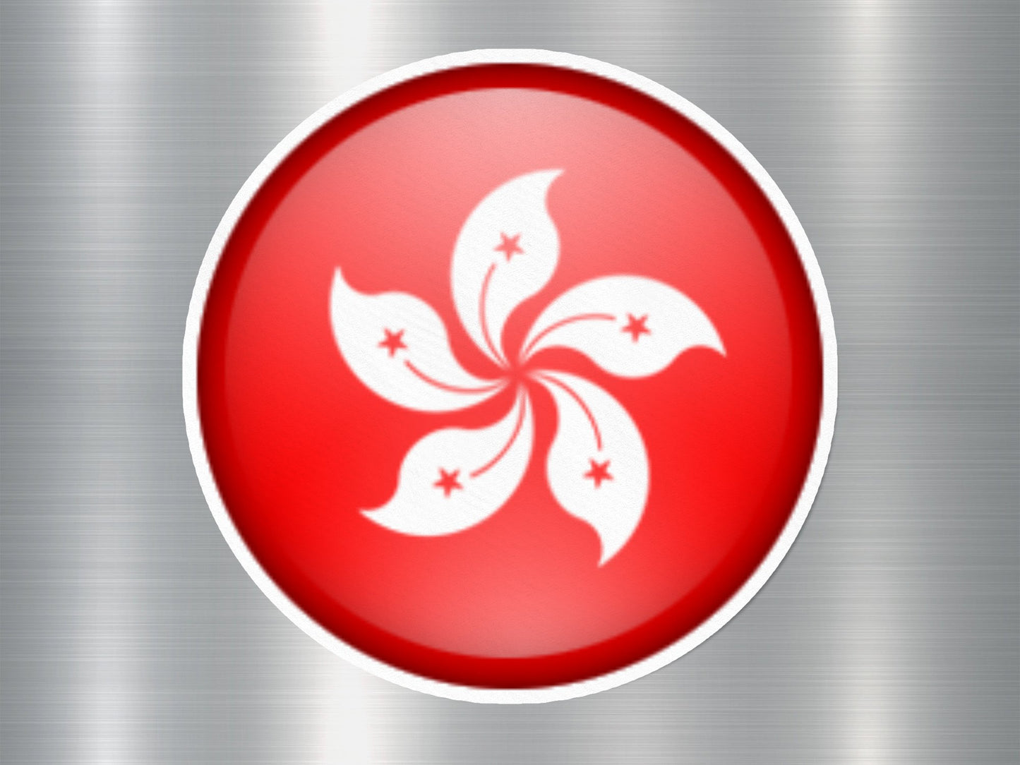 Wholesale Hong Kong Button Flag Sticker