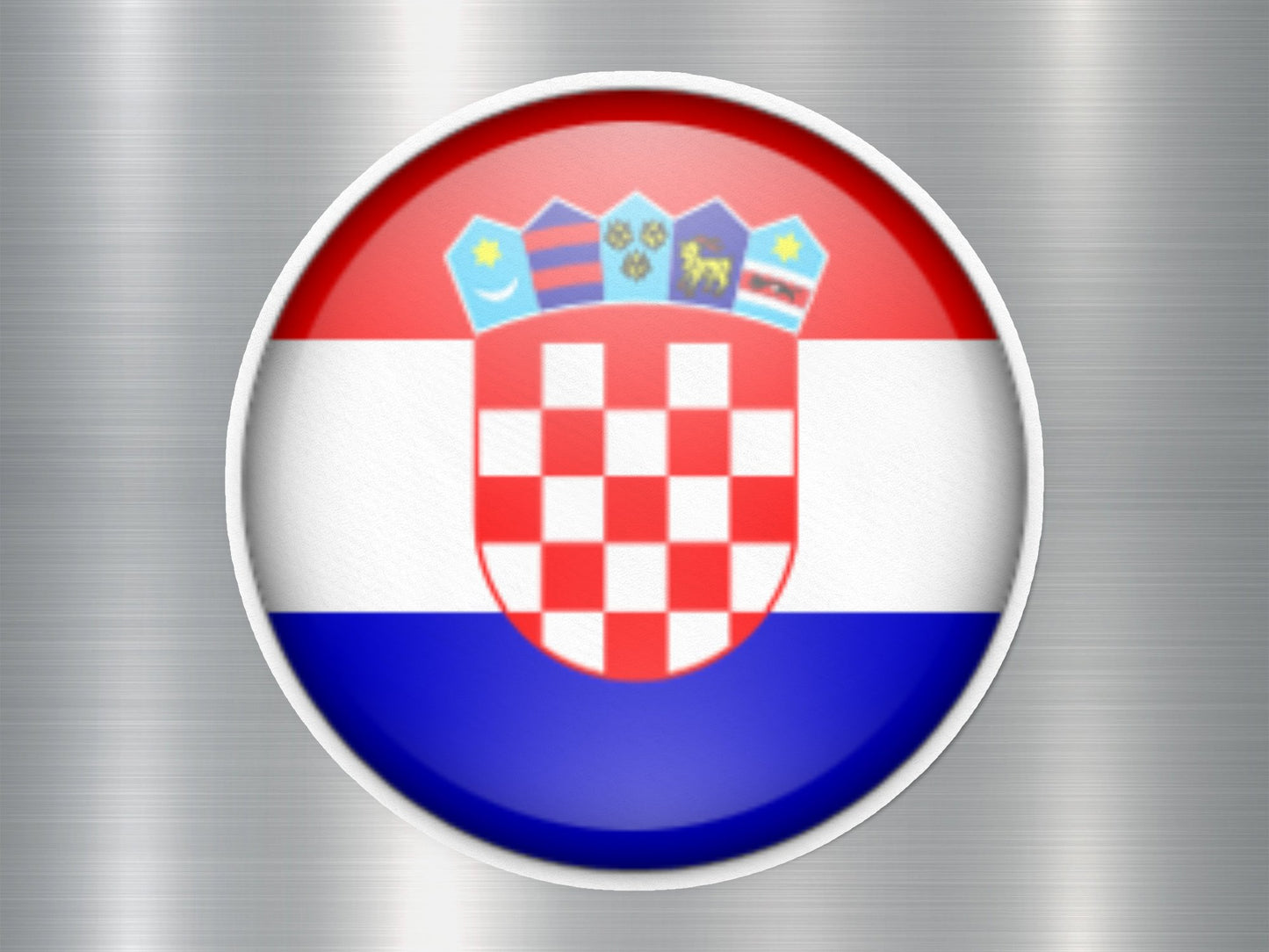 Wholesale Croatia Button Flag Sticker