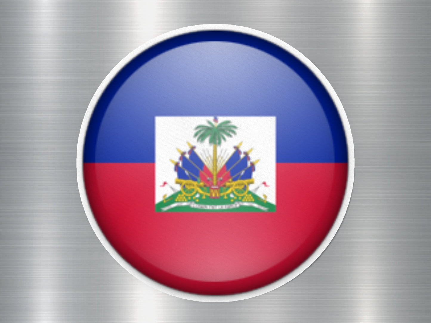 Wholesale Haiti Button Flag Sticker