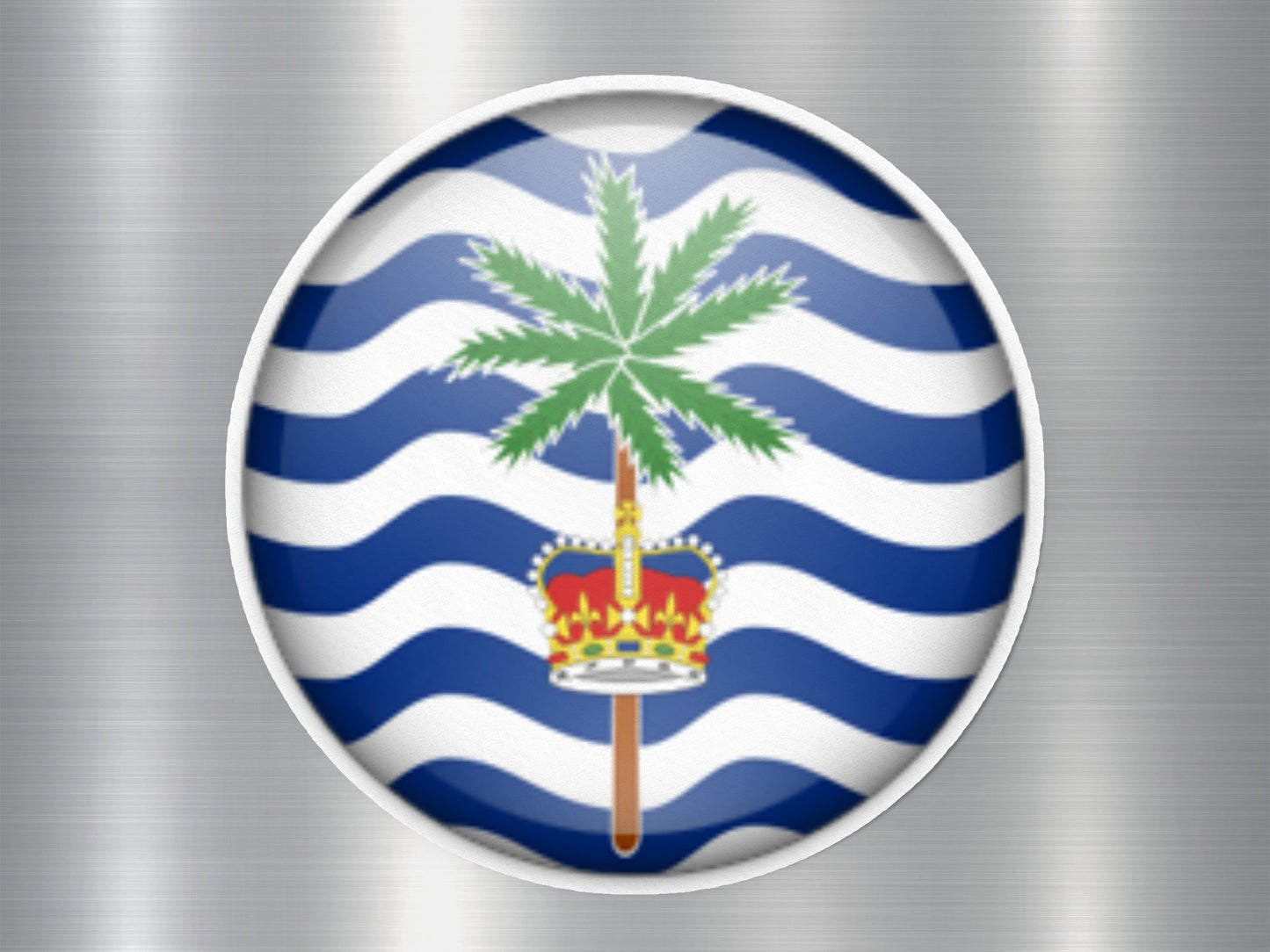 Wholesale British Indian Ocean Territory Button Flag Sticker