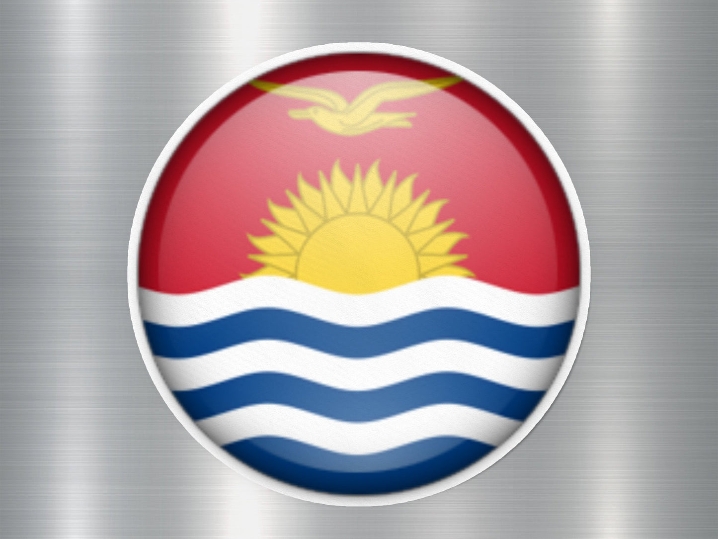 Wholesale Kiribati Button Flag Sticker