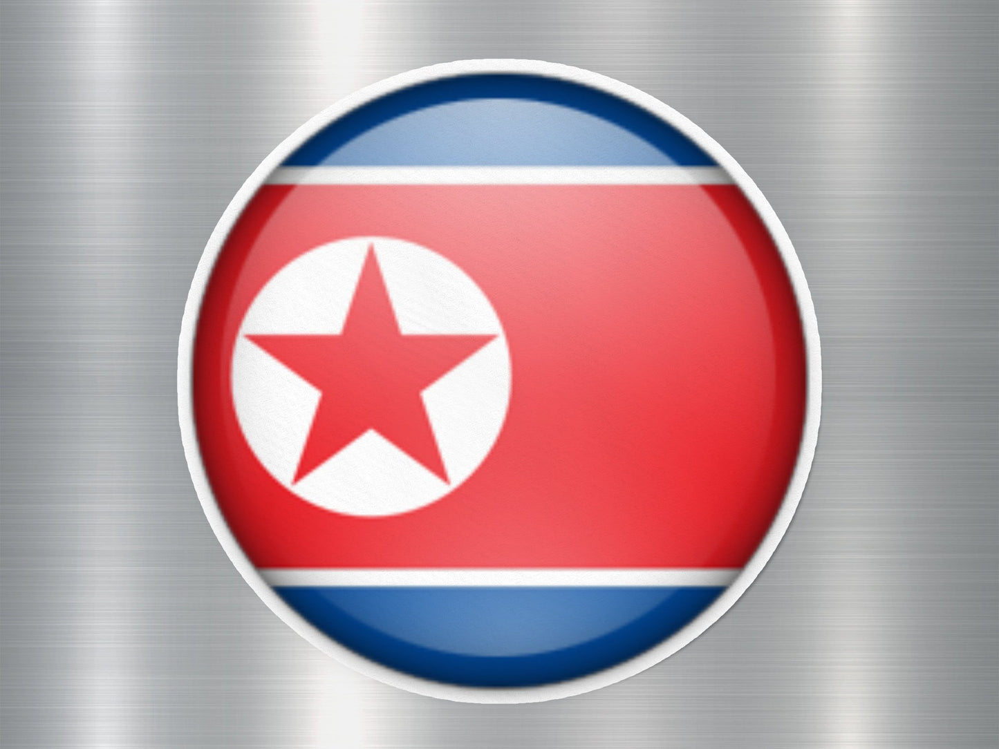 Wholesale North Korea Button Flag Sticker