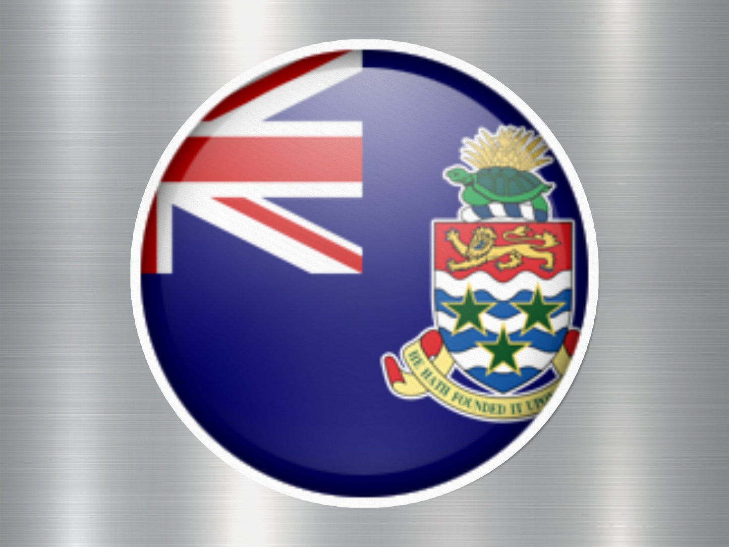 Wholesale Cayman Islands 1 Button Flag Sticker