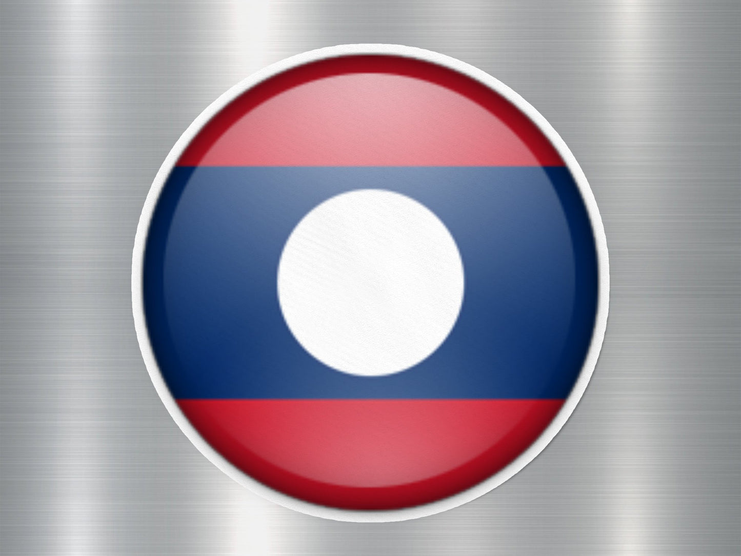 Wholesale Laos Button Flag Sticker