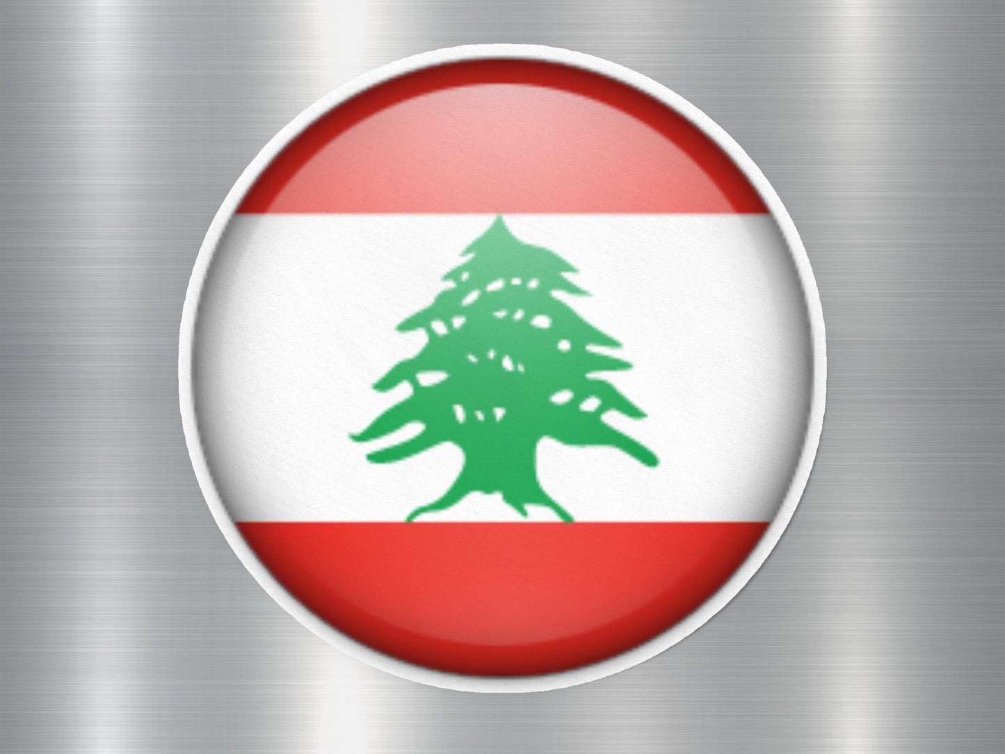 Wholesale Lebanon Button Flag Sticker