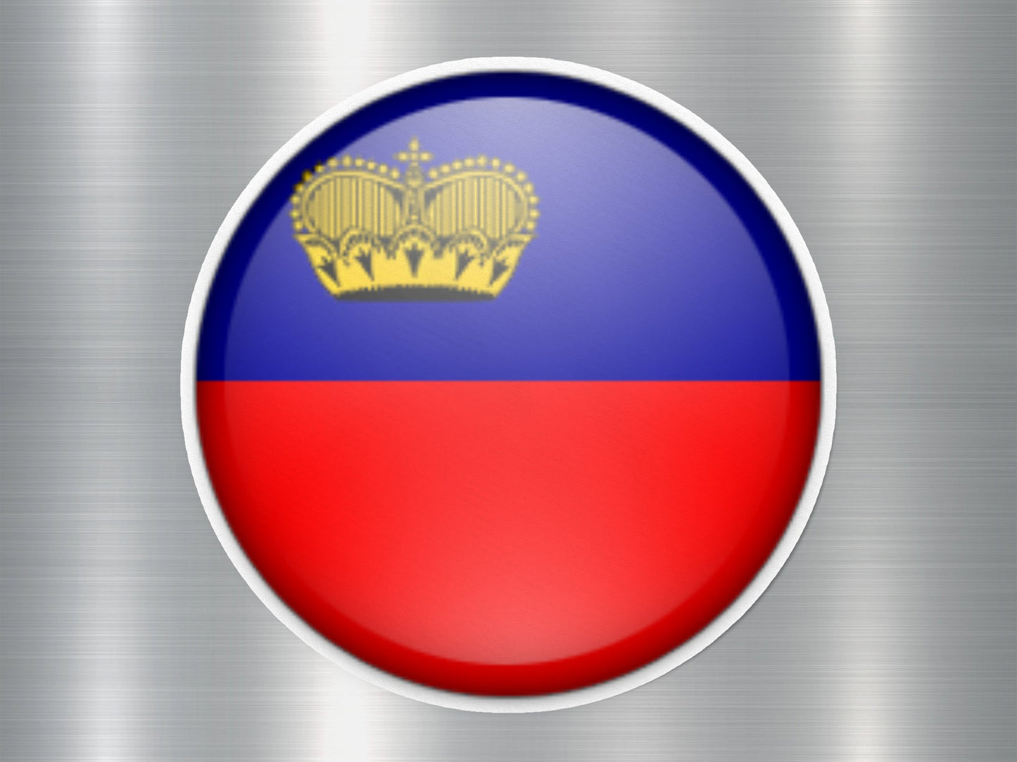 Wholesale Liechtenstein Button Flag Sticker