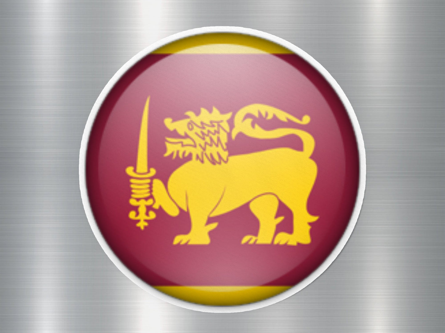 Wholesale Sri Lanka Button Flag Sticker