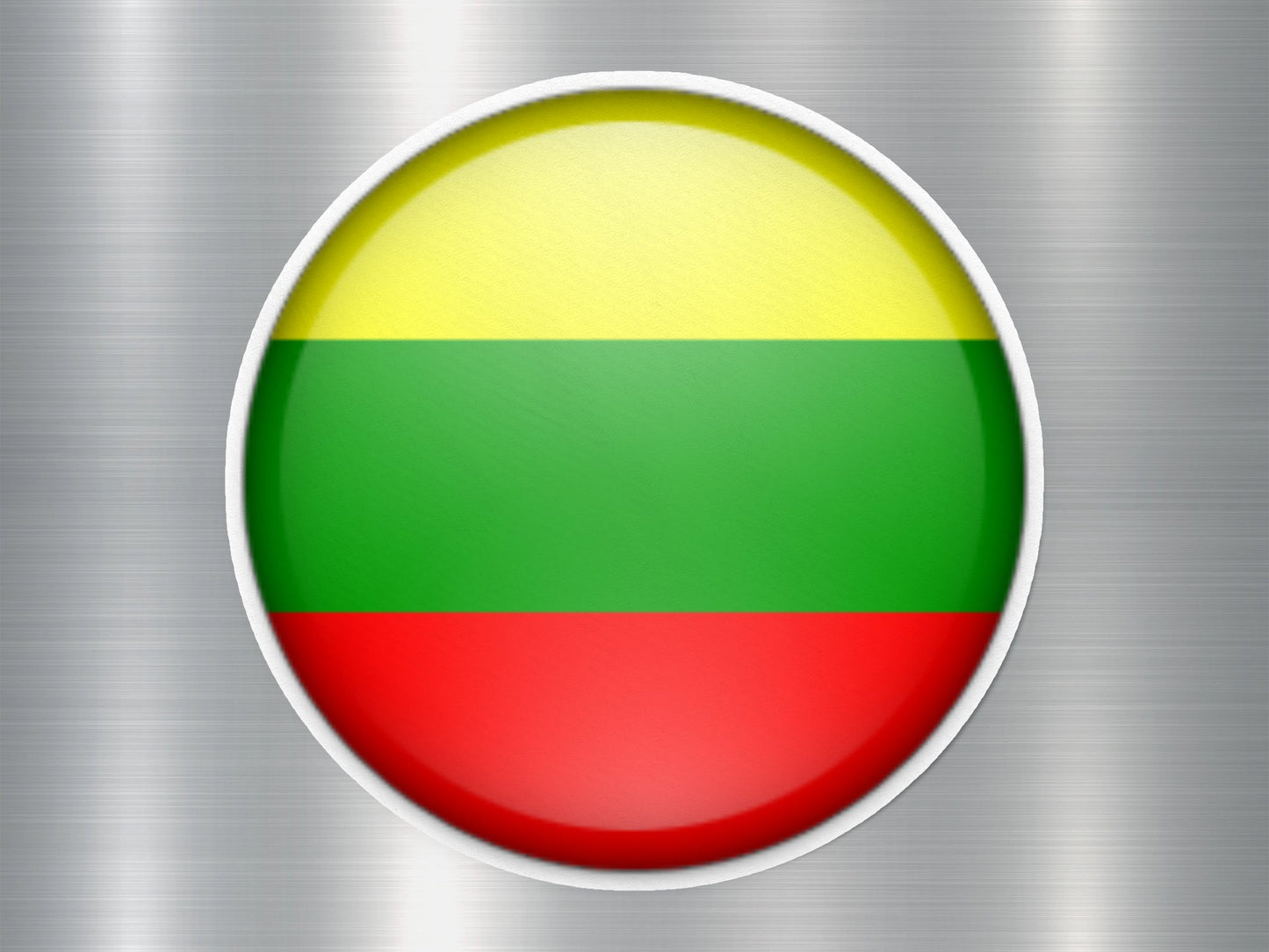 Wholesale Lithuania Button Flag Sticker