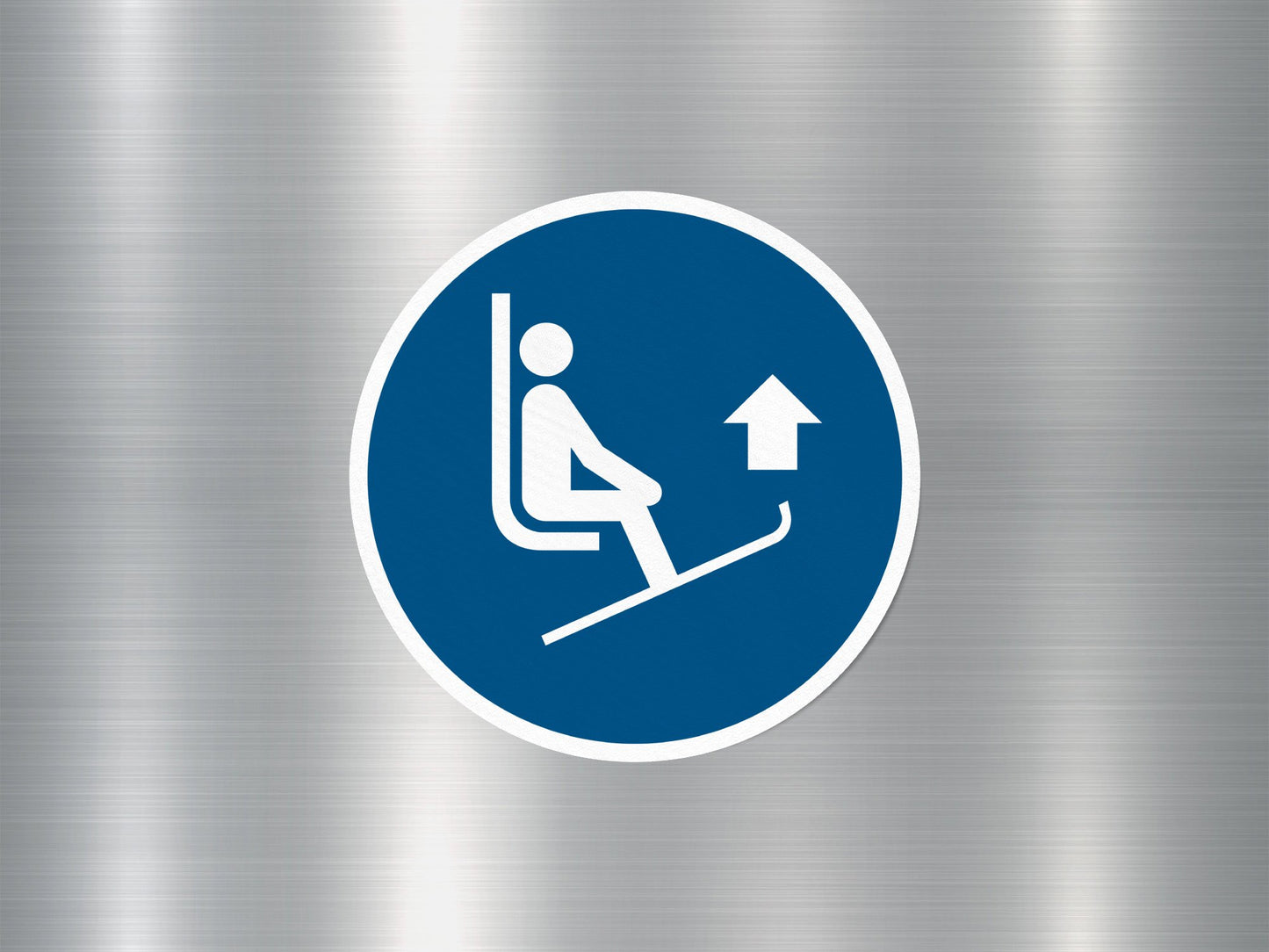 Wholesale Ski Tips Up Sign Sticker