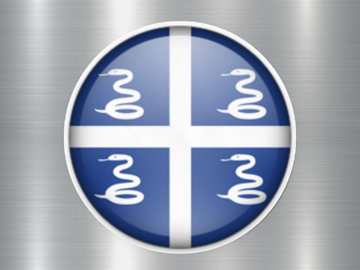 Wholesale Martinique Button Flag Sticker