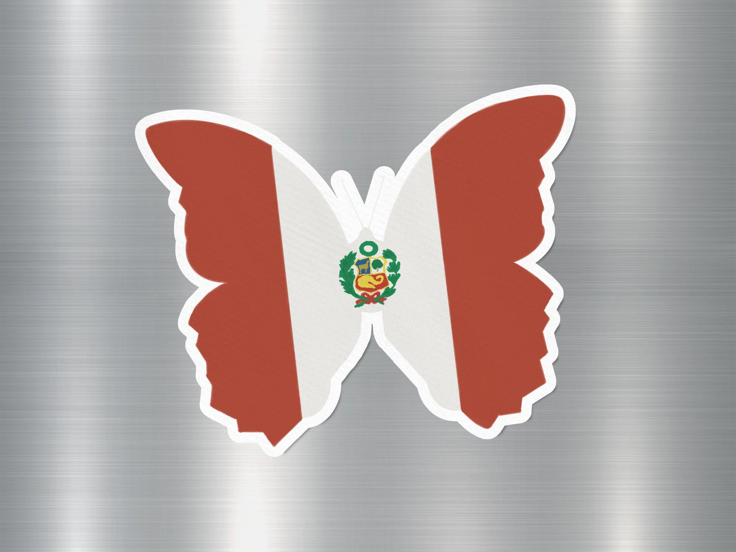 Wholesale Peru Butterfly Flag Sticker