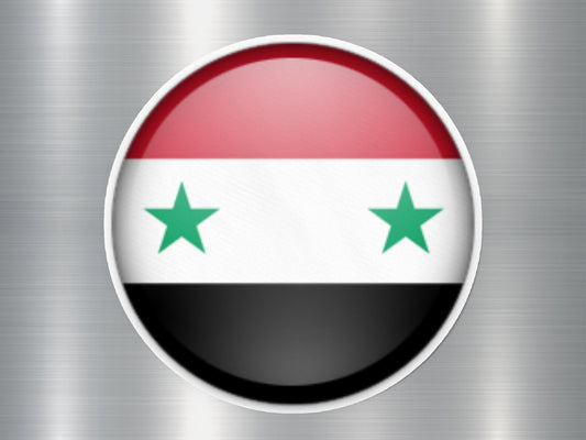 Wholesale Syria Button Flag Sticker