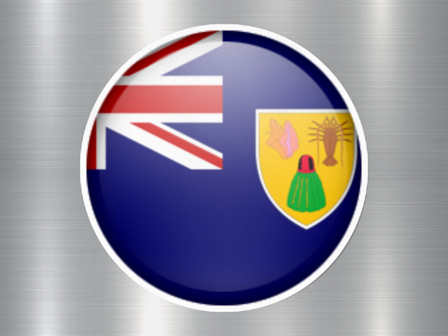 Wholesale Turks & Caicos Islands 1 Button Flag Sticker