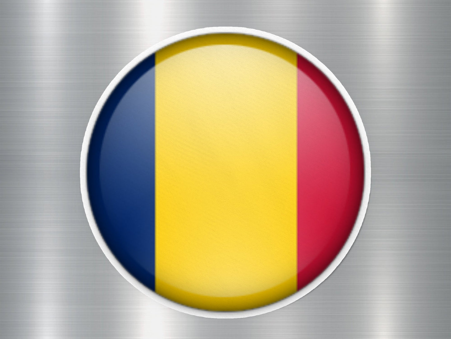 Wholesale Chad Button Flag Sticker