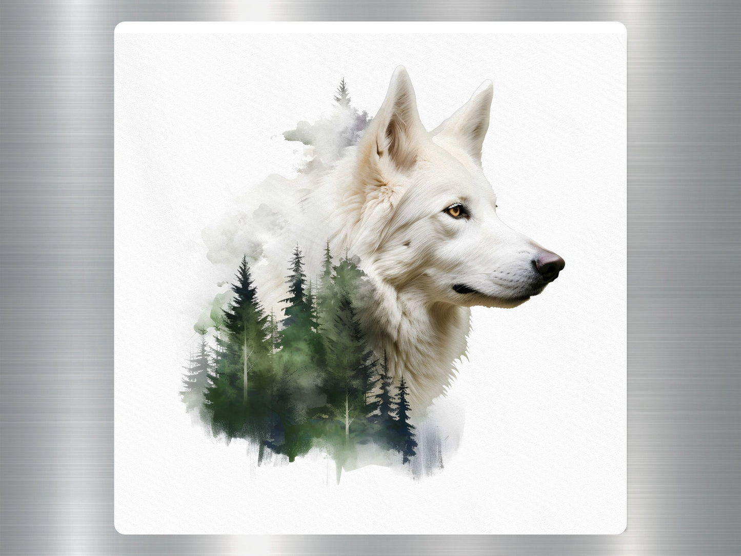 Wholesale White Swiss Shepherd Dog Sticker