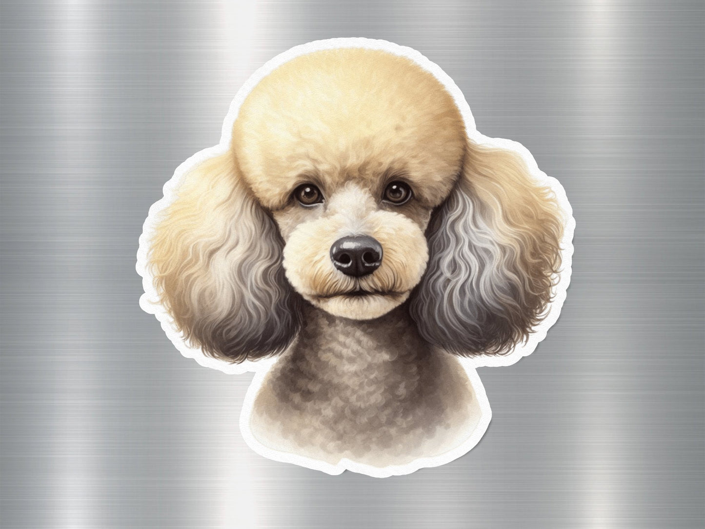 Wholesale White Miniature Poodle Dog Sticker