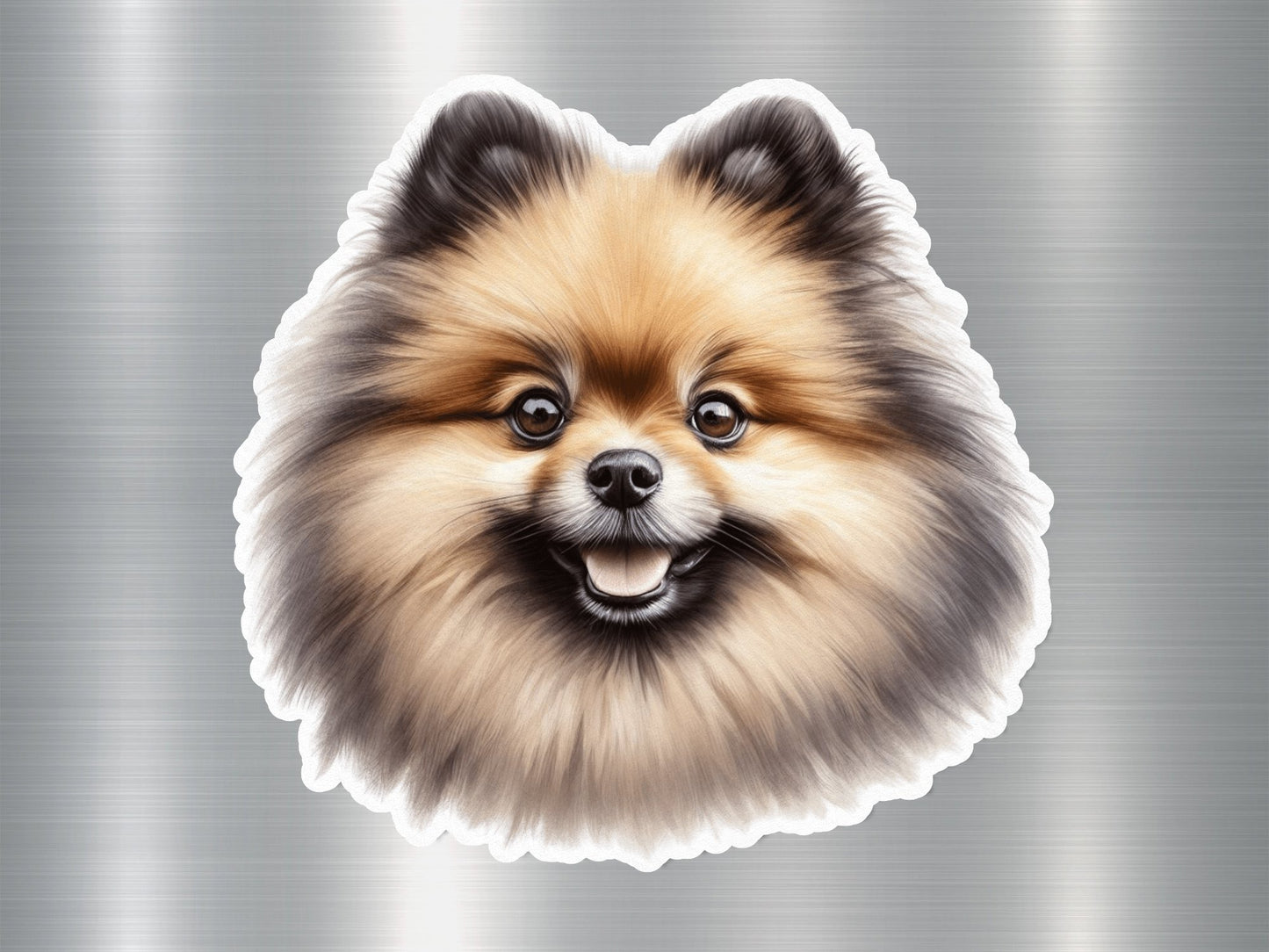 Wholesale Smiley Face Pomeranian Dog Sticker