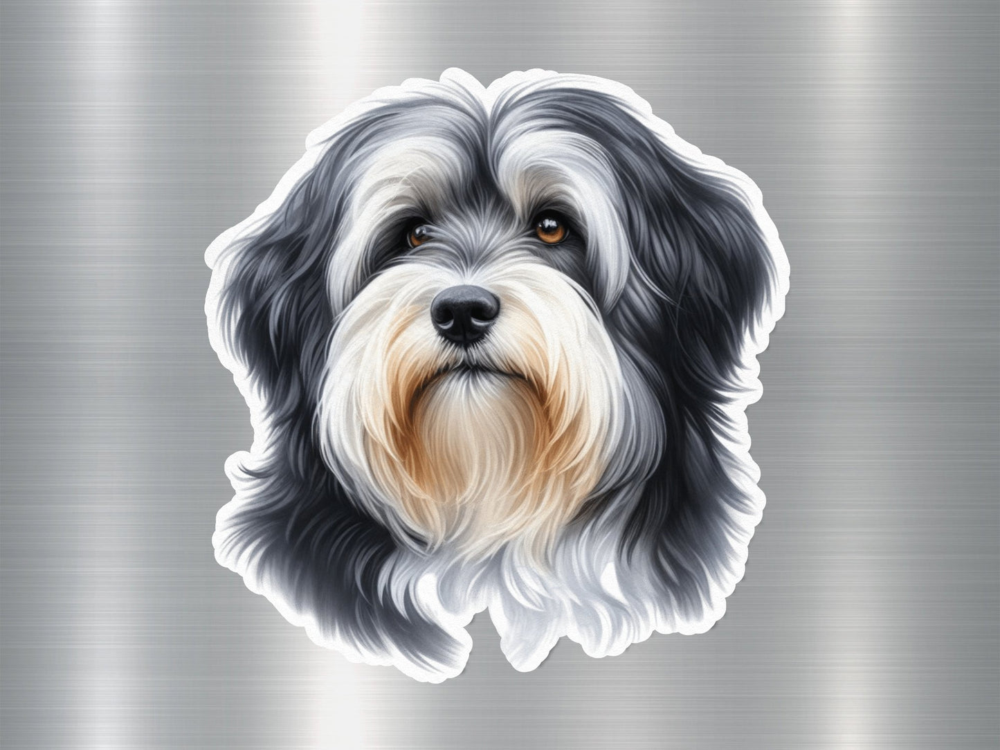 Wholesale Black and White Beauty Dog Sticker