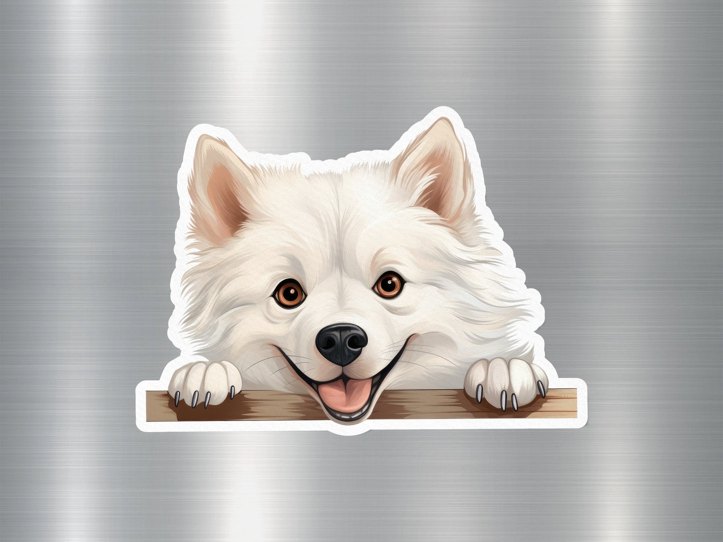 Wholesale American Eskimo Dog Smile Sticker
