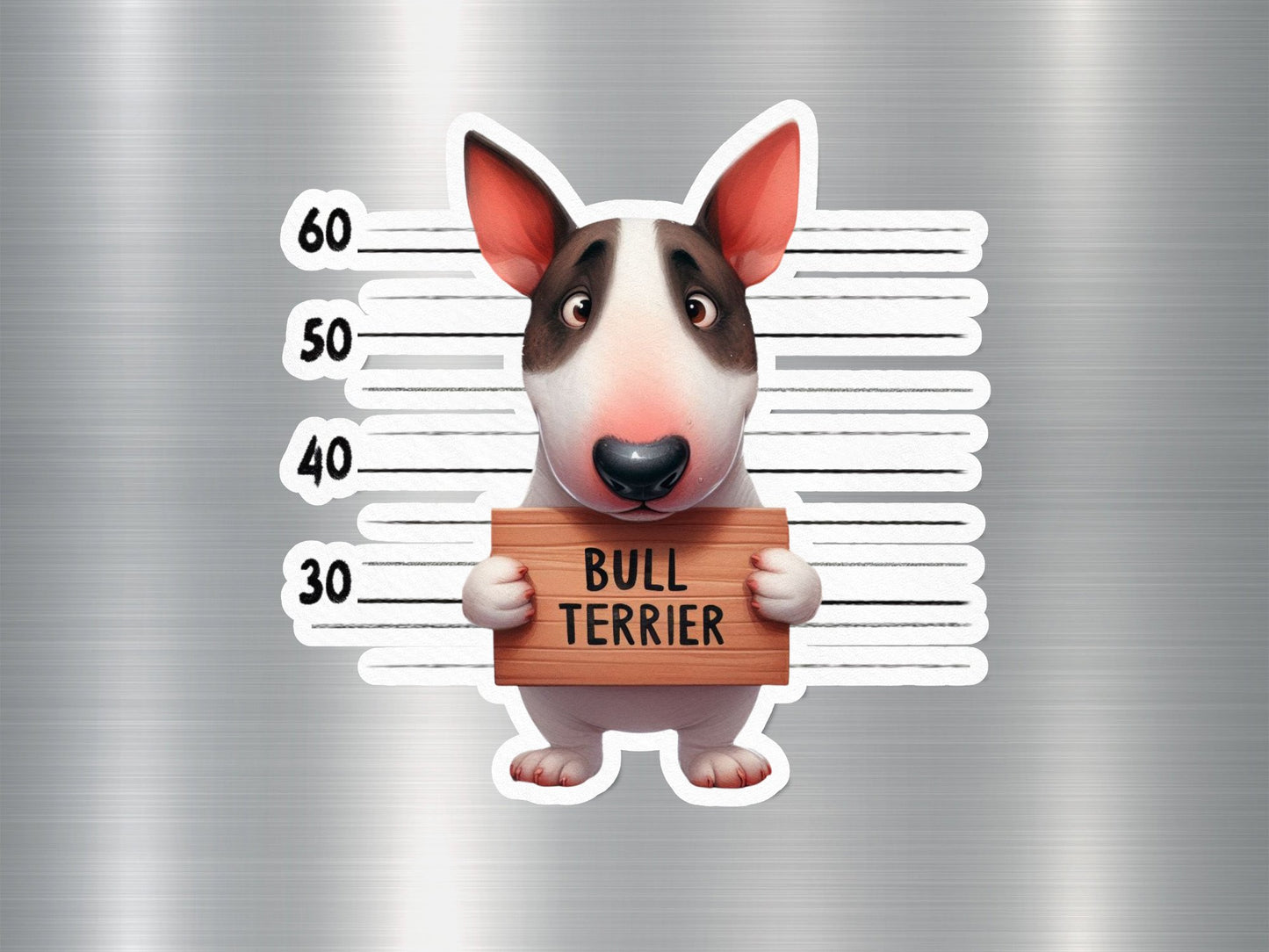 Wholesale Bull Terrier Mugshot Dog Sticker