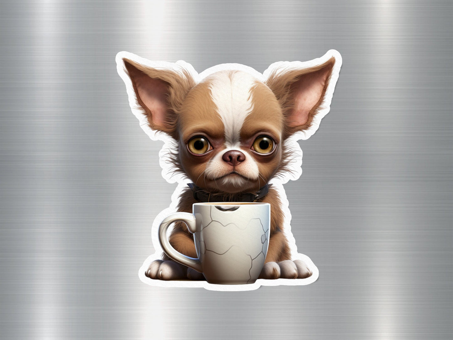 Wholesale Coffee Chihuahua Dog Sticker