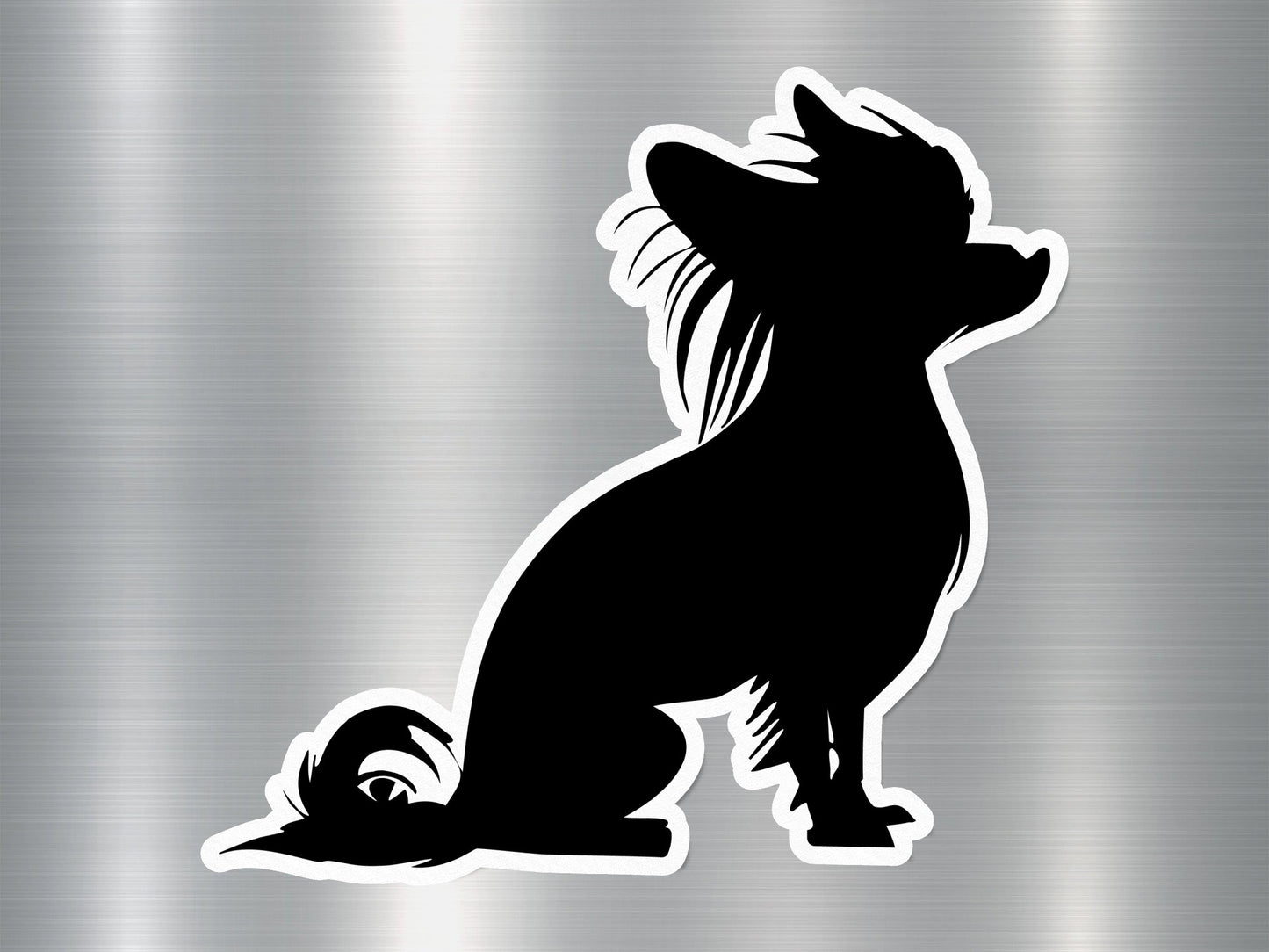 Wholesale Chinese Crested Silhouette Dog Sticker