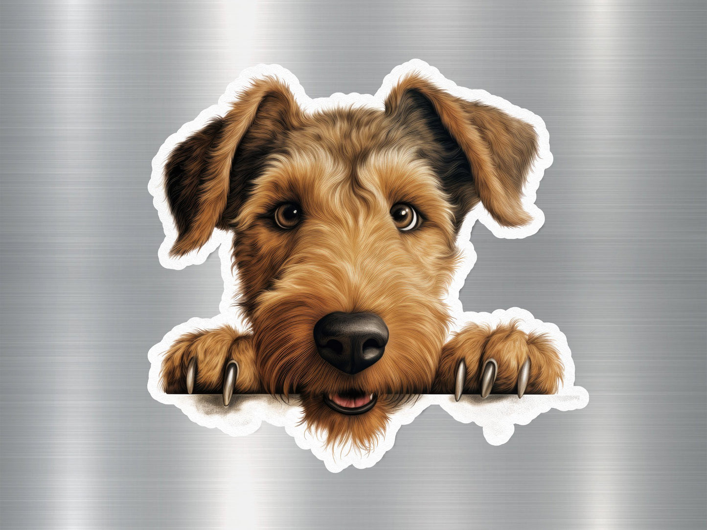 Wholesale Airedale Peek Dog Sticker