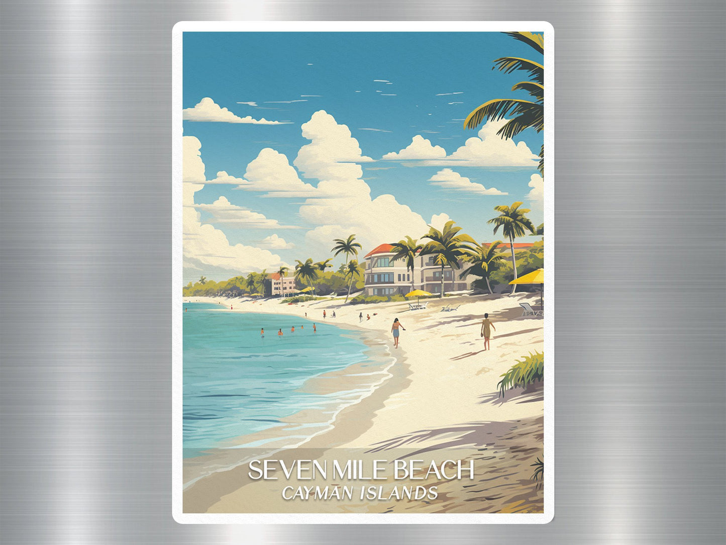 Wholesale Vintage Seven Mile Beach Cayman Island Sticker