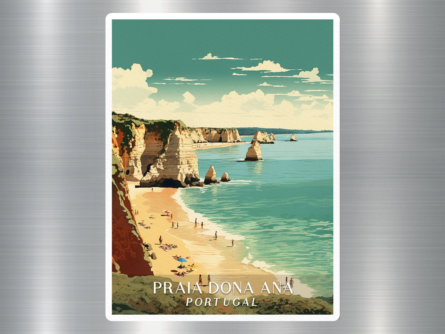 Wholesale Vintage Praia Dona Ana Portugal Sticker