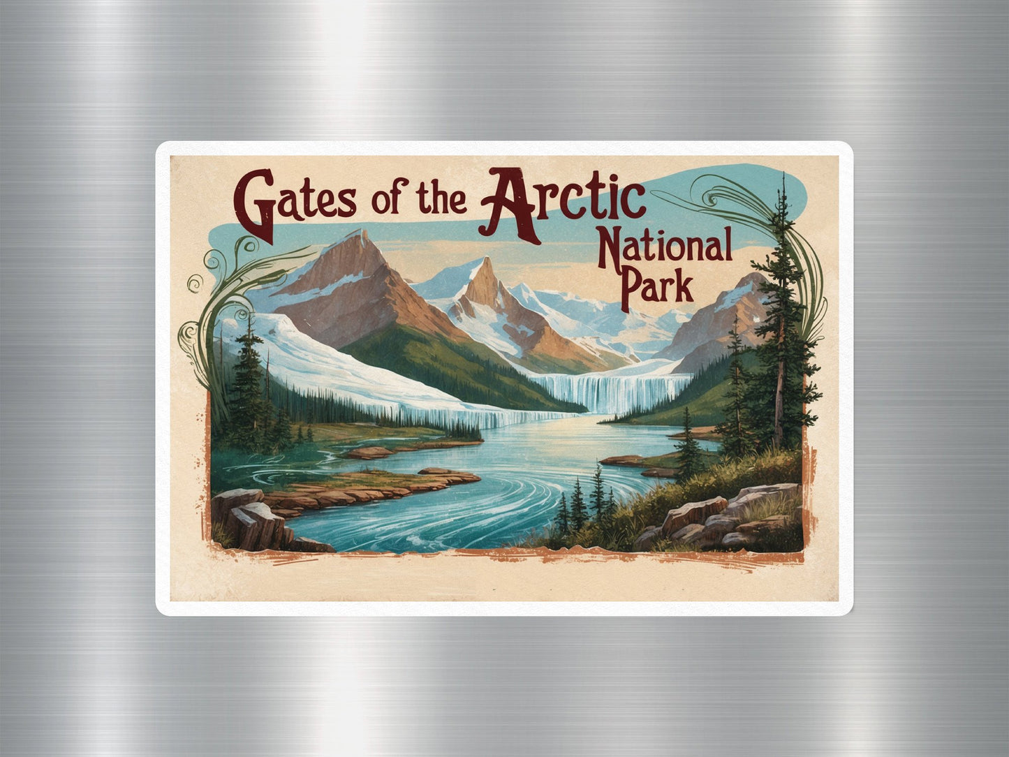 Vintage Gates of The Arctic National Park Sticker