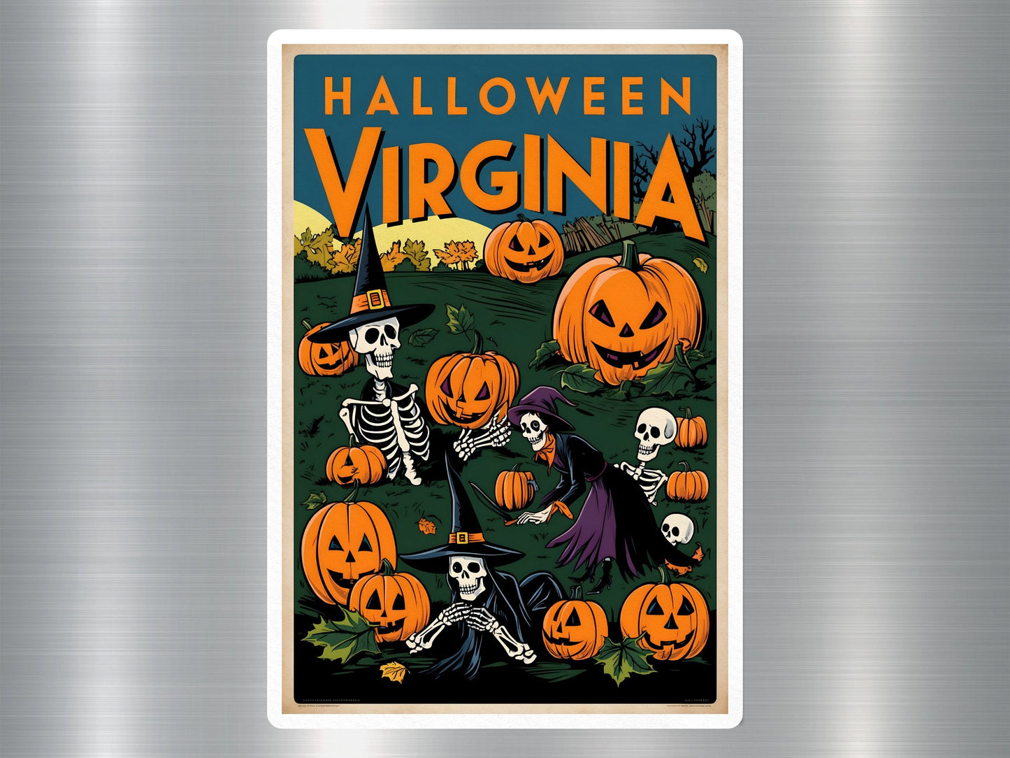 Virginia Halloween Sticker