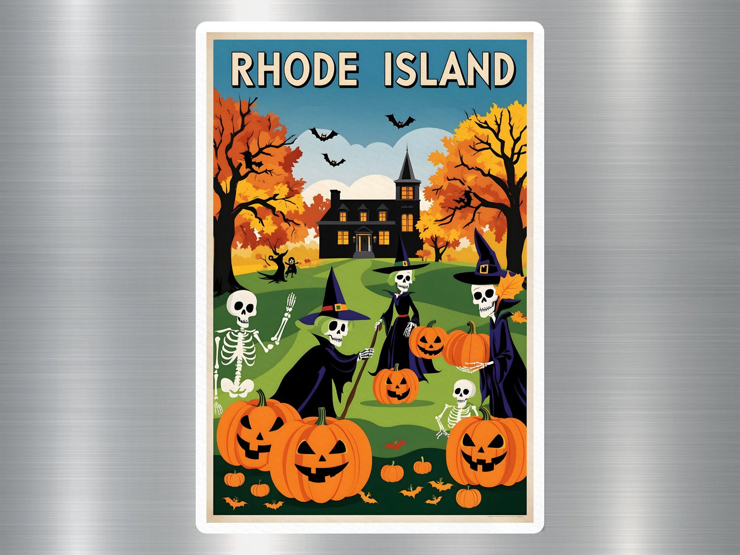 Rohde Island Halloween Sticker