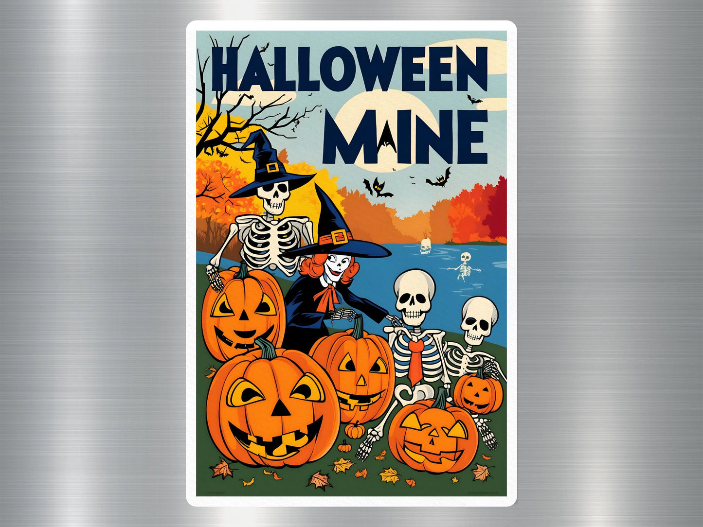 Maine Halloween Sticker