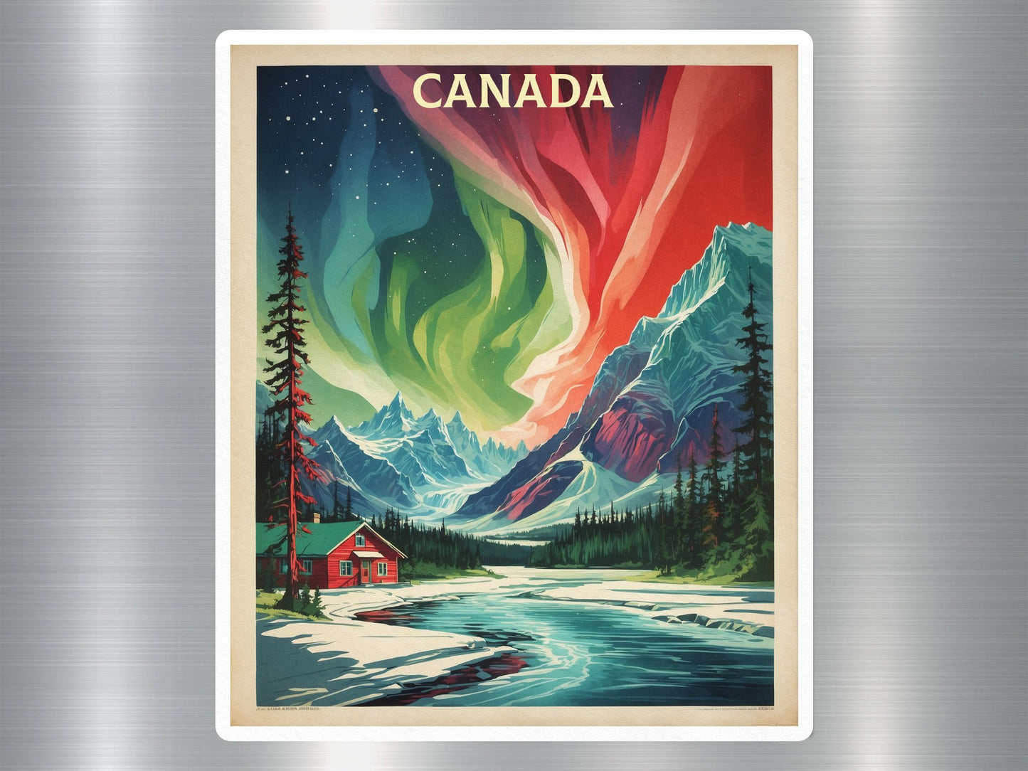 Wholesale Vintage Starry Night Canada Sticker