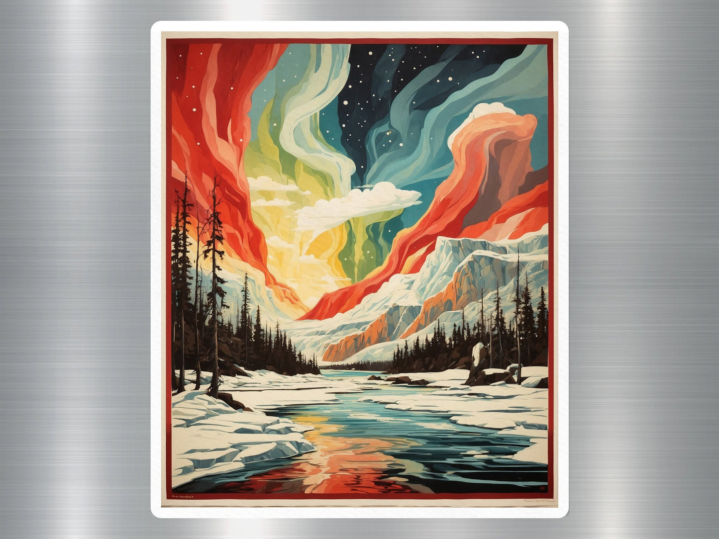 Wholesale Vintage Aurora's Glow Canada Sticker