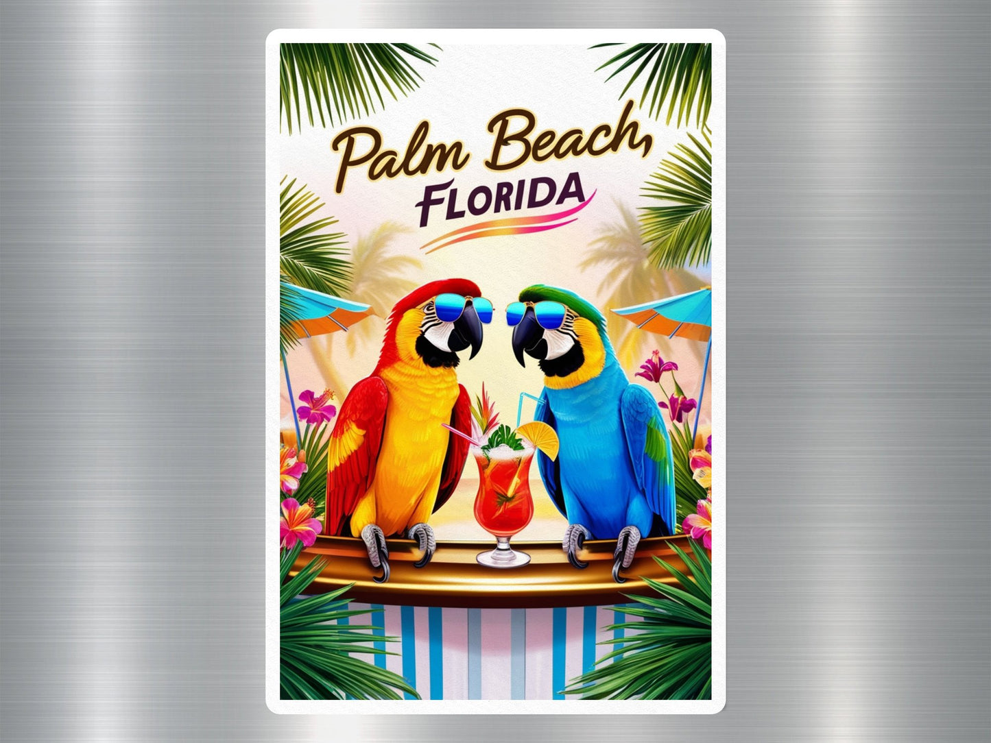Wholesale Palm Beach Florida Parrots Sticker