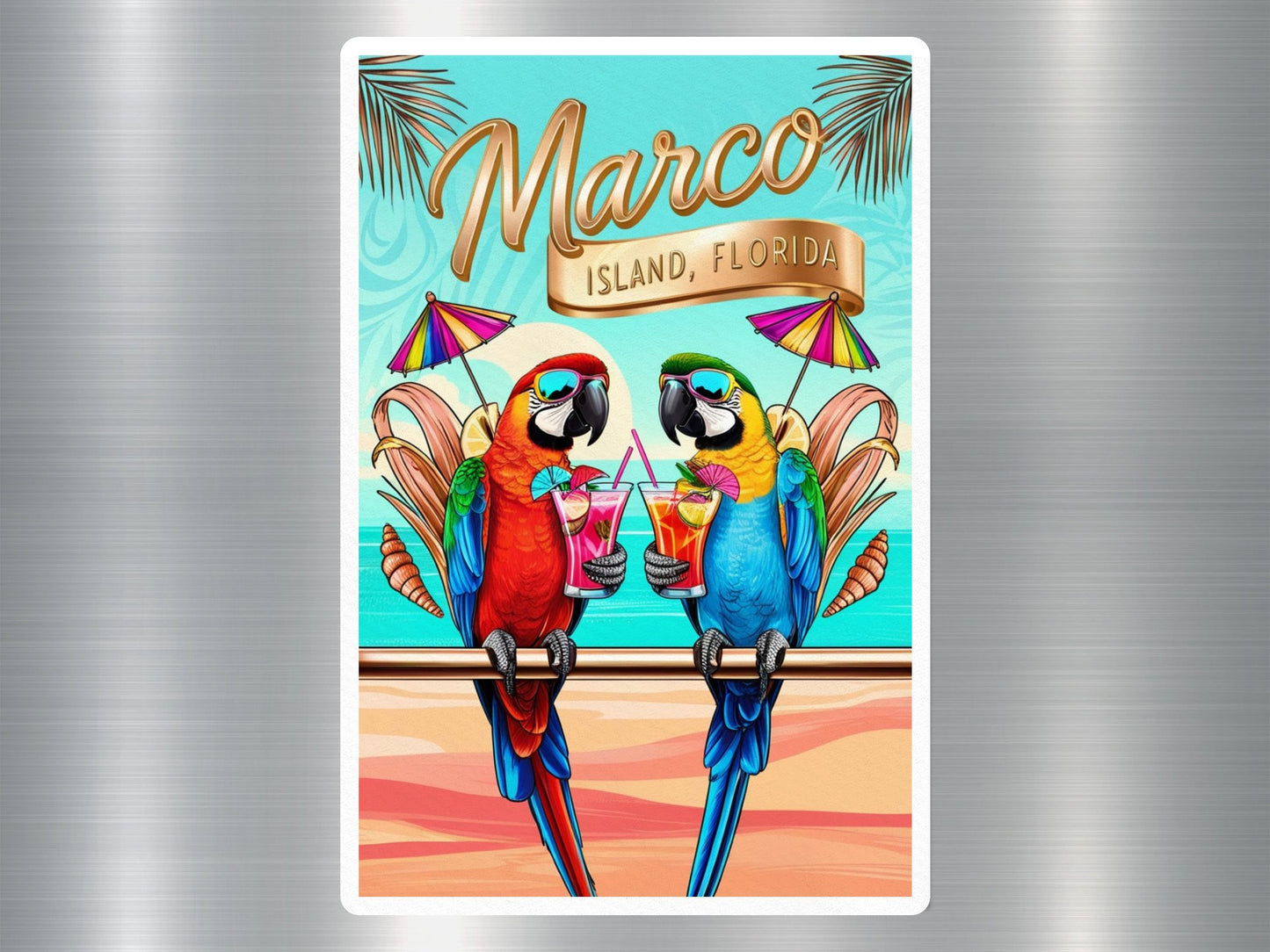 Wholesale Marco Florida Parrots Sticker