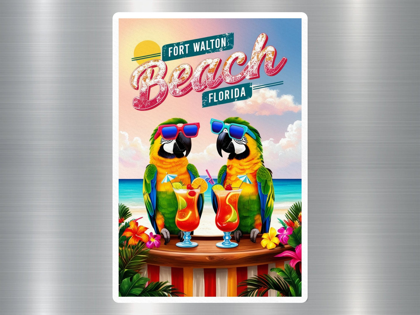 Wholesale Fort Walton Beach Florida Parrots Sticker