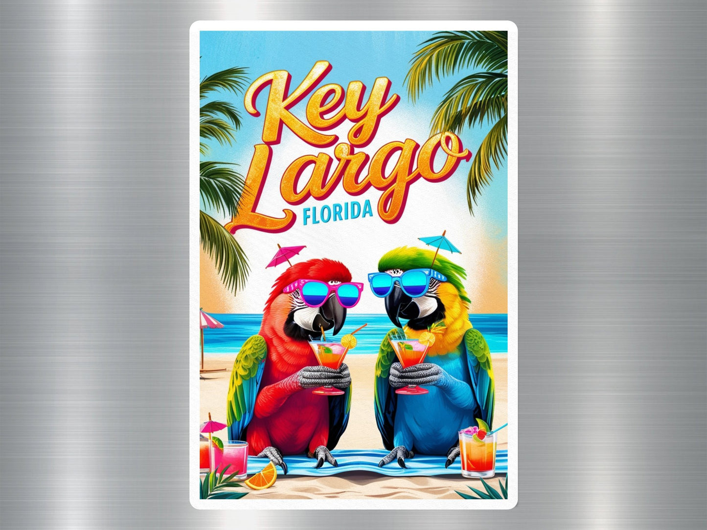 Wholesale Key Largo Florida Parrots Sticker