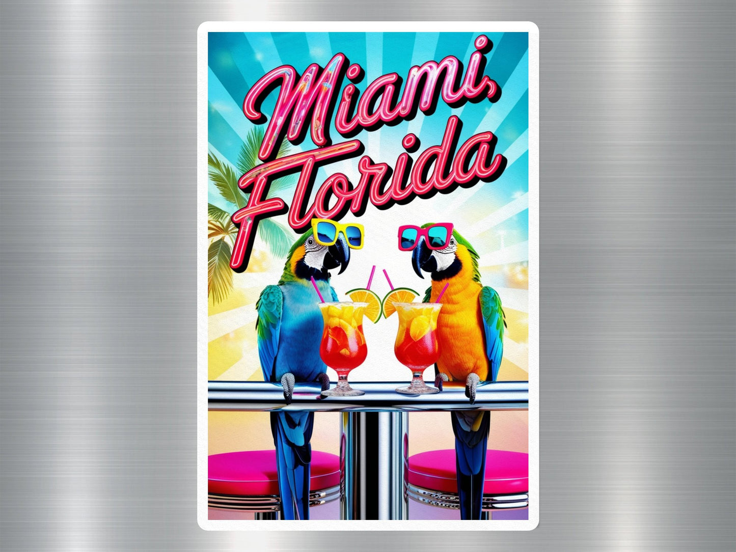 Wholesale Miami Florida Parrots Sticker