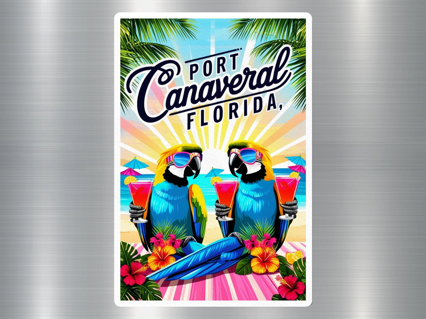 Wholesale Port Canaveral Florida Parrots Sticker