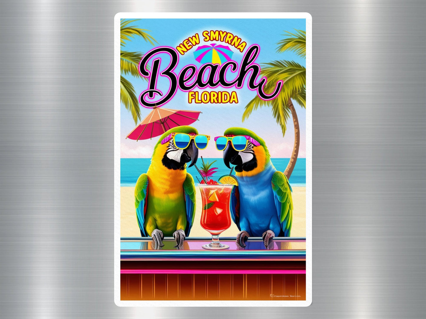 Wholesale New Smyrna Beach Florida Parrots Sticker