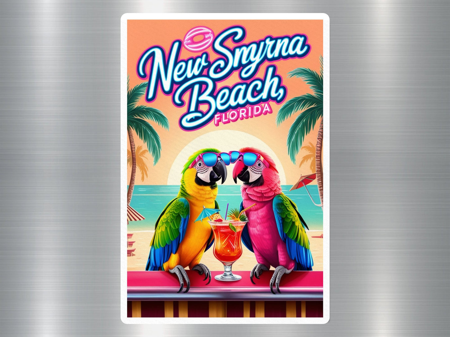 Wholesale New Smyrna Beach Florida Parrots Sticker