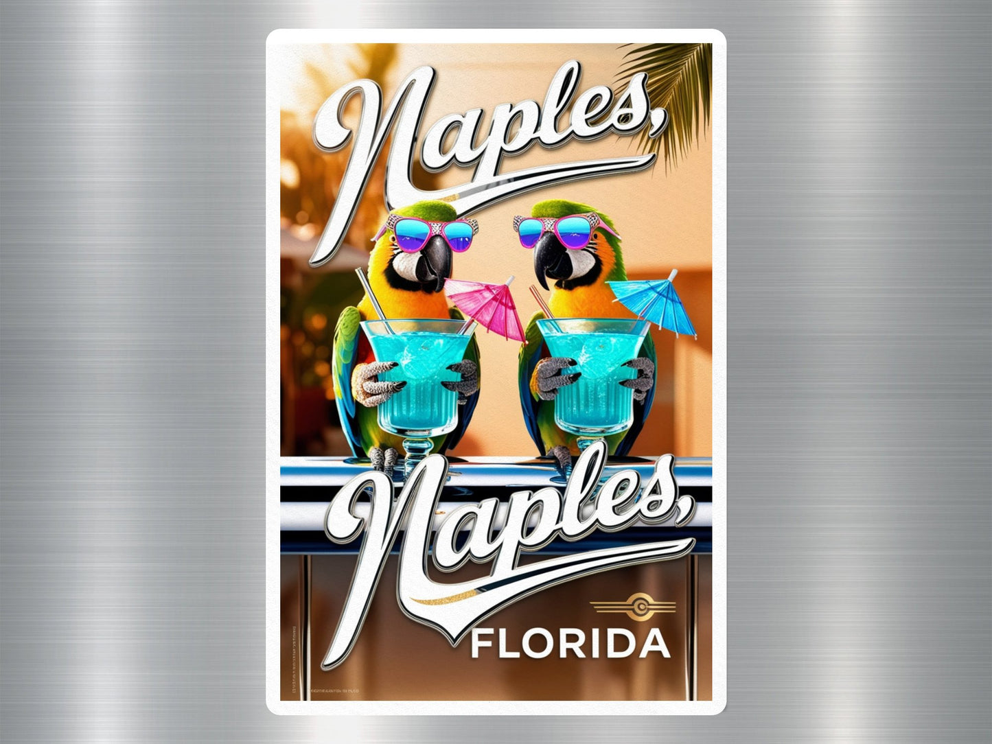 Wholesale Naples Florida Parrots Sticker