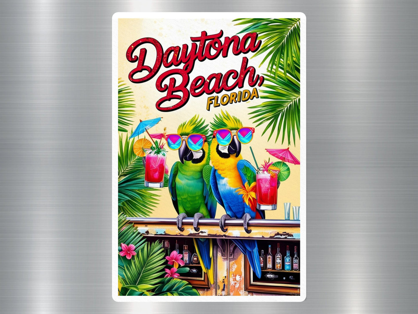 Wholesale Daytona Beach Florida Parrots Sticker