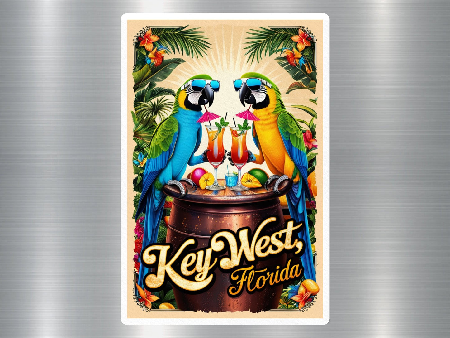 Wholesale Key West Florida Parrots Sticker